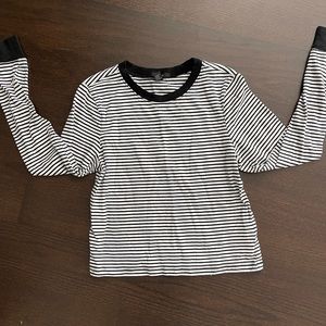 Forever 21 black/white stripe tee, S, $12